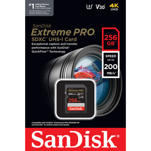 SanDisk 256GB Extreme PRO UHS-I SDXC Memory Card - Image 3