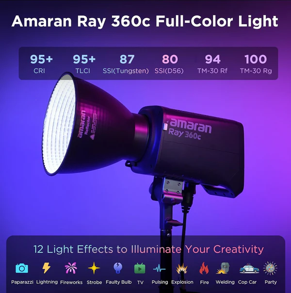 Amaran Ray 360c RGB LED Monolight – PayLess - Image 3