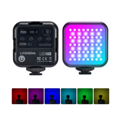 Godox LITEMONS 6R – RGB Pocket-Size LED Light (3200–6500 K + 13 FX Modes)