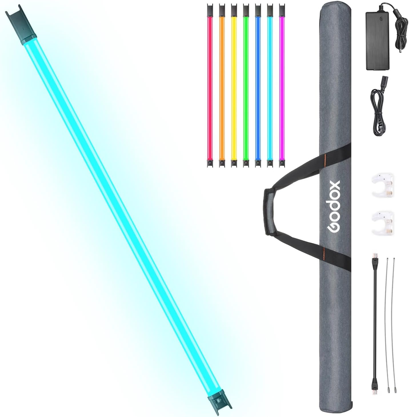 Godox TL120 – 46″ RGB+CCT Tube Light with Built‑In Battery & Wireless Control