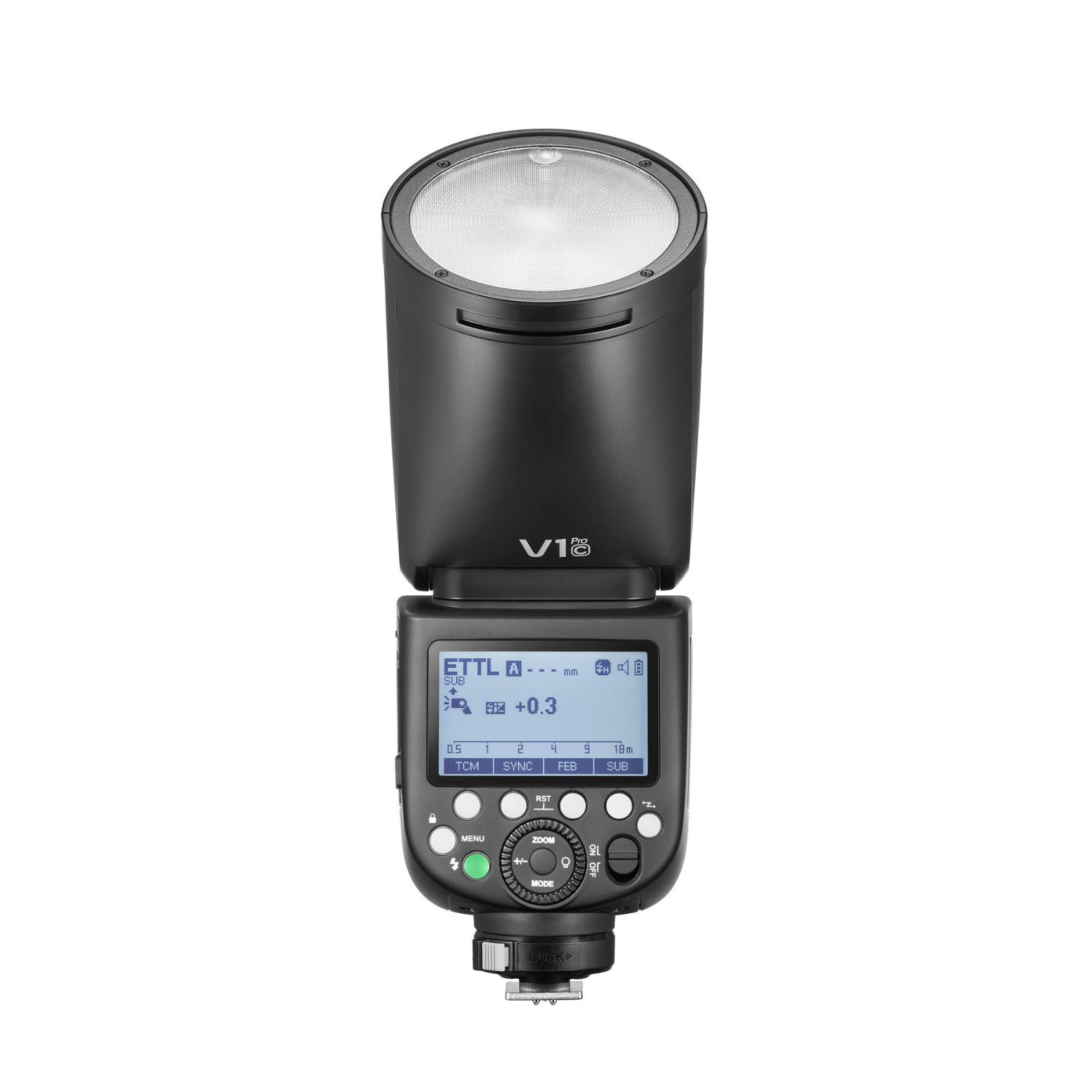 Godox V1 Pro – Round‑Head 76 Ws TTL On‑Camera Flash with Detachable Sub‑Flash