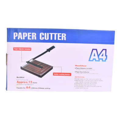 A4 Paper Cutter with Wooden Base – 12 Sheet Capacity