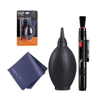 K&F Concept 3-in-1 Optical Camera Cleaning Kit – Pen, Blower & Cloth 1694