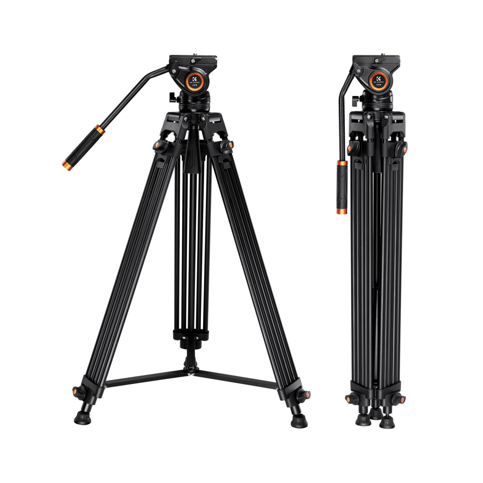 K&F Concept 72″ (1.8 m) Video Tripod with Fluid Head-KF09.121 - Image 2
