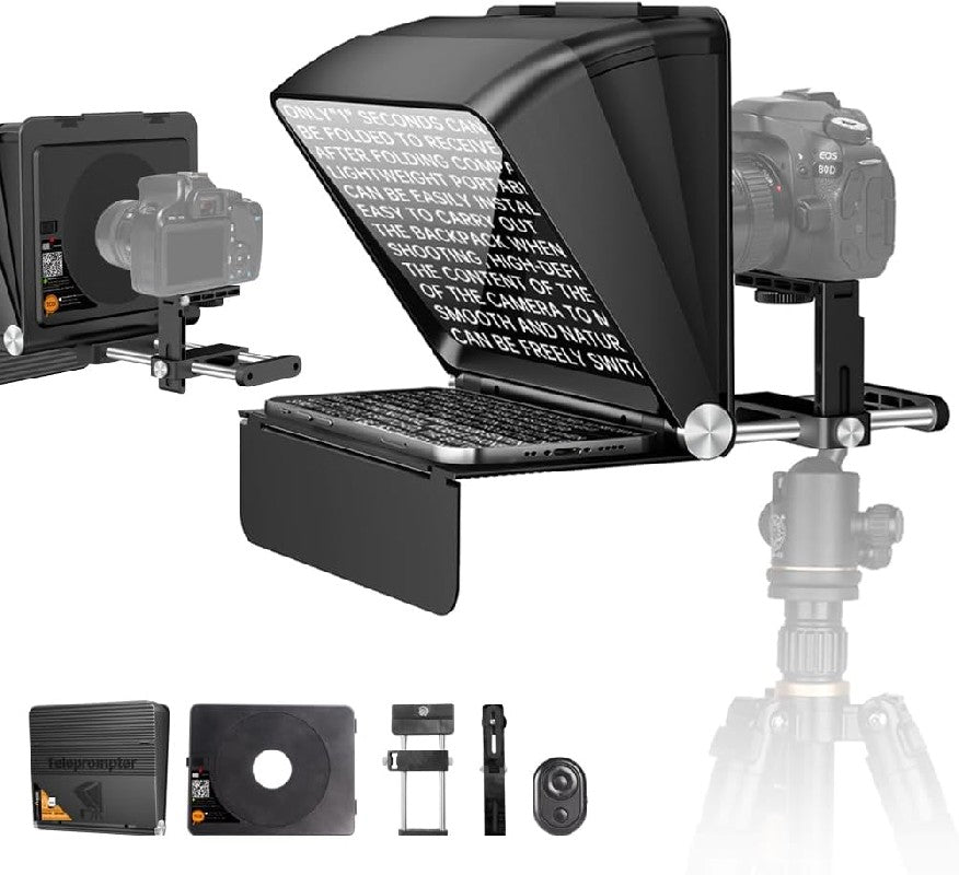LENSGO TC7 II Foldable Teleprompter – Camera & Smartphone - Image 2