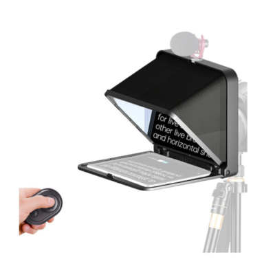 LENSGO TC7 Portable Teleprompter – Compact Design with Remote Control