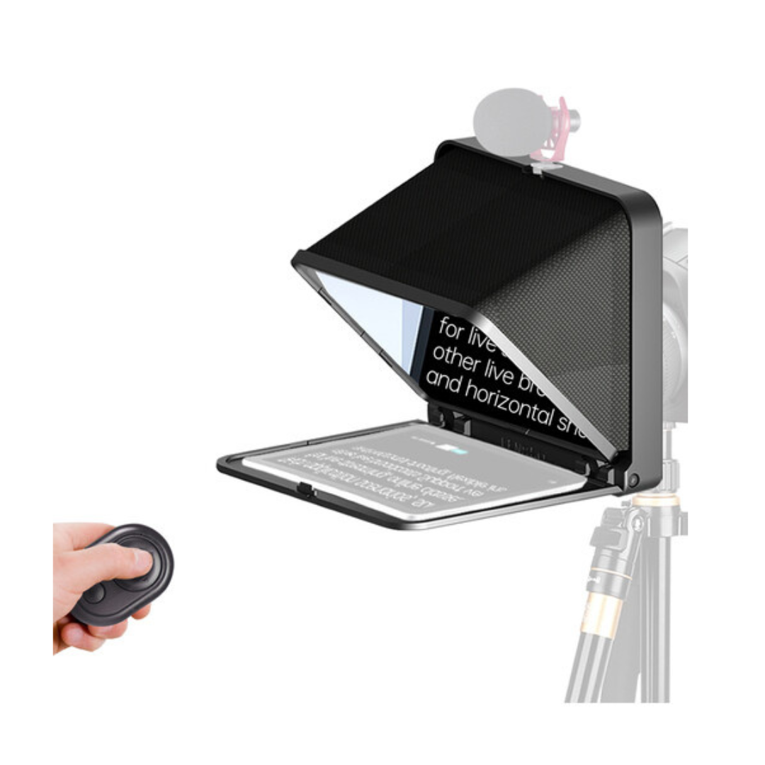 LENSGO TC7 Portable Teleprompter – Compact Design with Remote Control