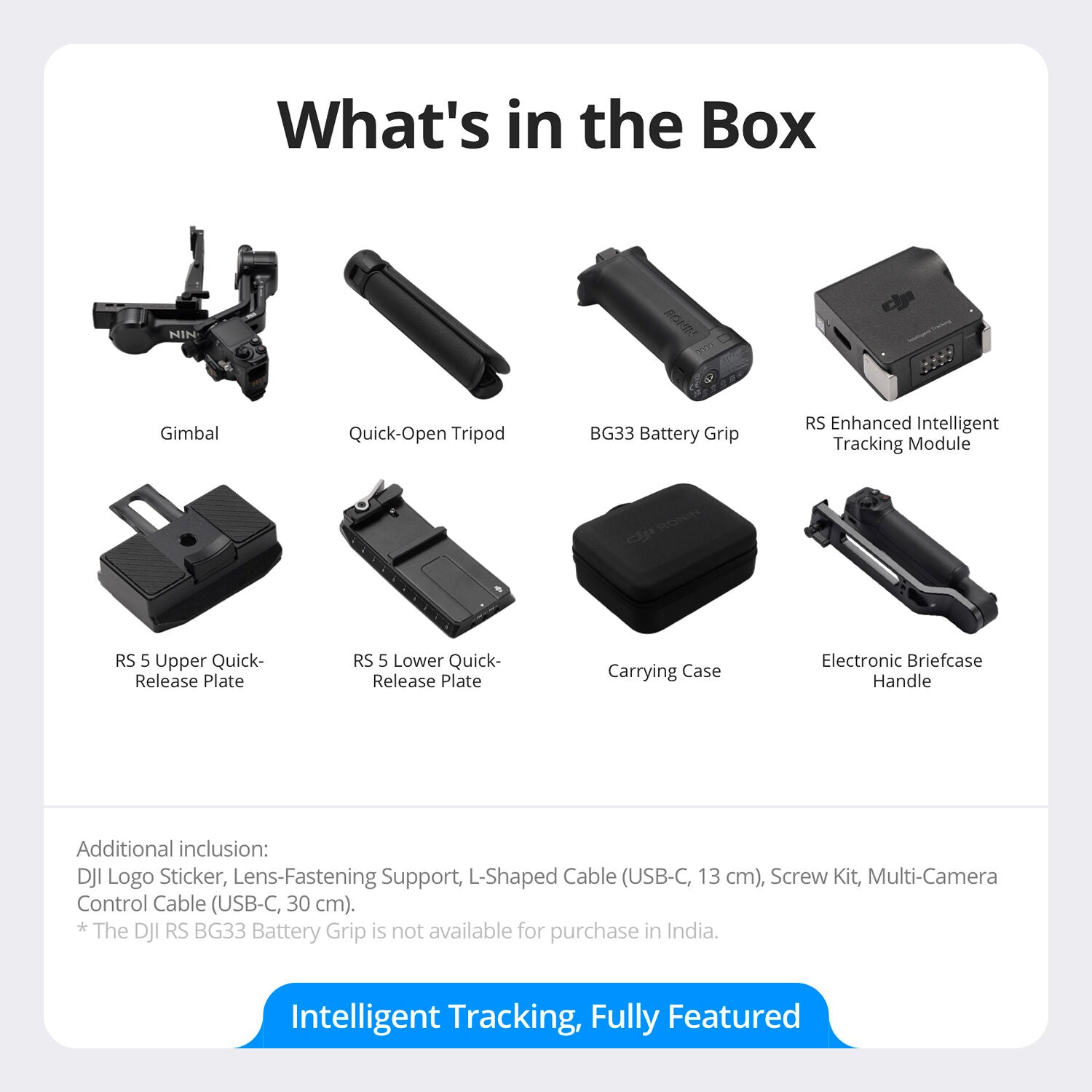 DJI RS5 Gimbal Combo Kit with AI Tracking Module & Briefcase Handle - Image 3