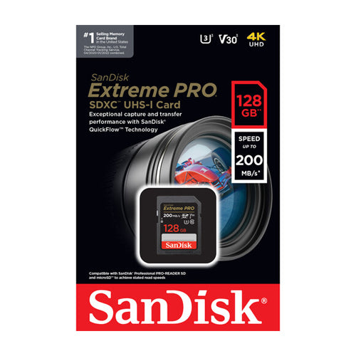 SanDisk 128GB Extreme PRO UHS-I SDXC Memory Card - Image 3