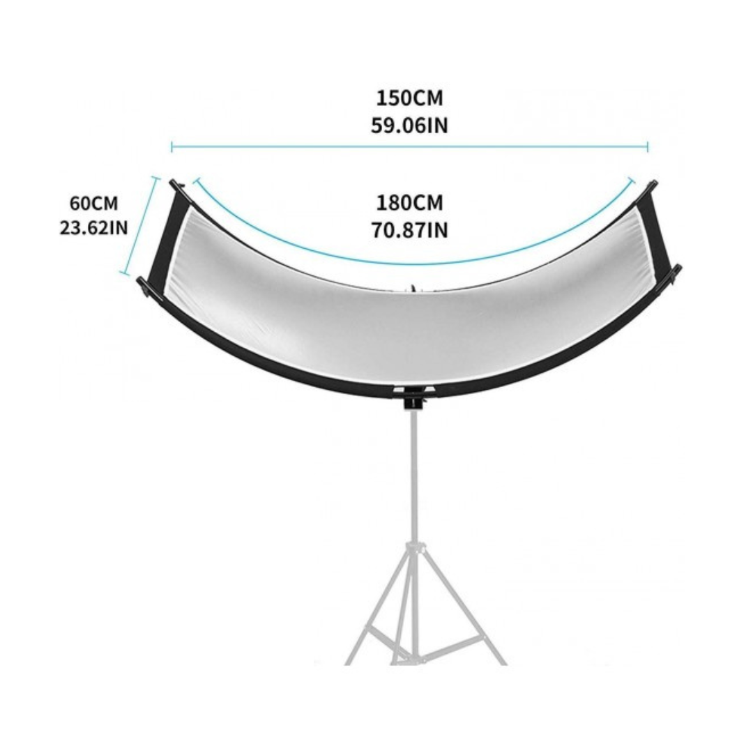 Selens 4-in-1 U‑Shape Curved Light Reflector – 60 × 180 cm - Image 4